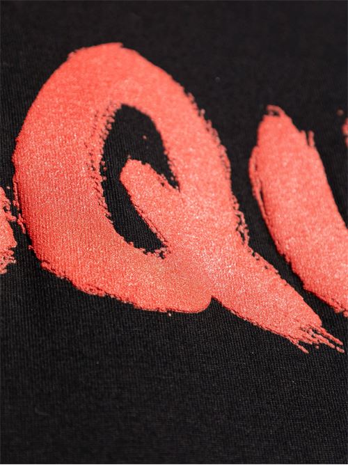 black/red T-shirt with logo print Alexander McQueen | 794673QTABS0512